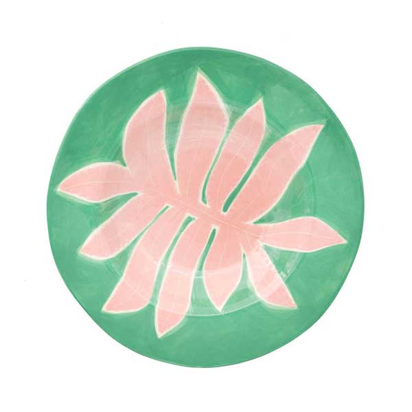 Laetitia Rouget - Assiette en céramique, Green Leaf