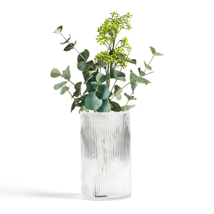 La Redoute Intérieurs - Vase verre rainuré droit H22,5 cm, Afa