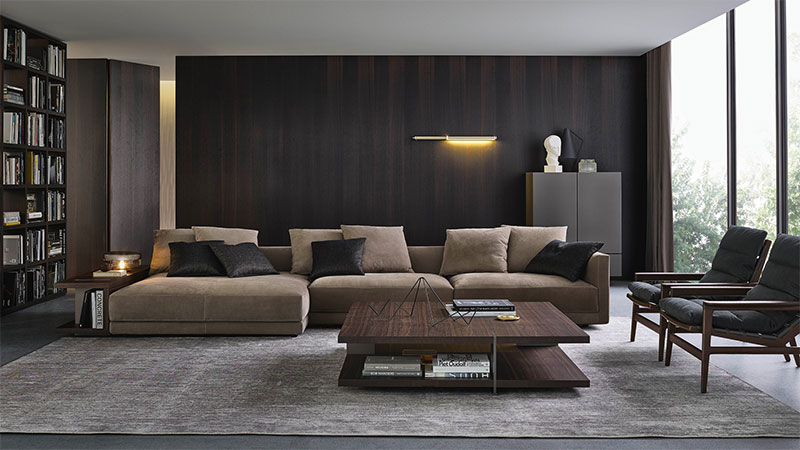 Un salon luxueux design dans des tonalités sombres