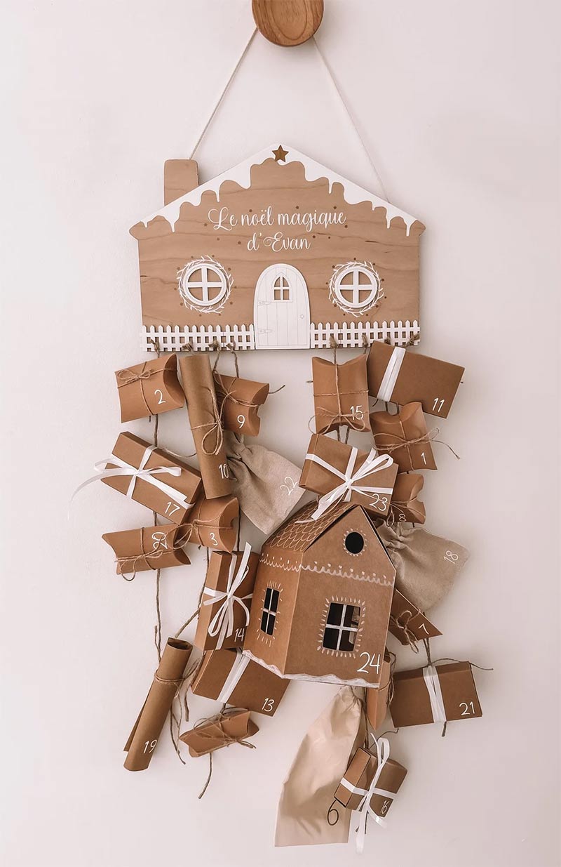 Etsy - L'atelier Cocon - Calendrier de l’avent fait main, Gingerbread House