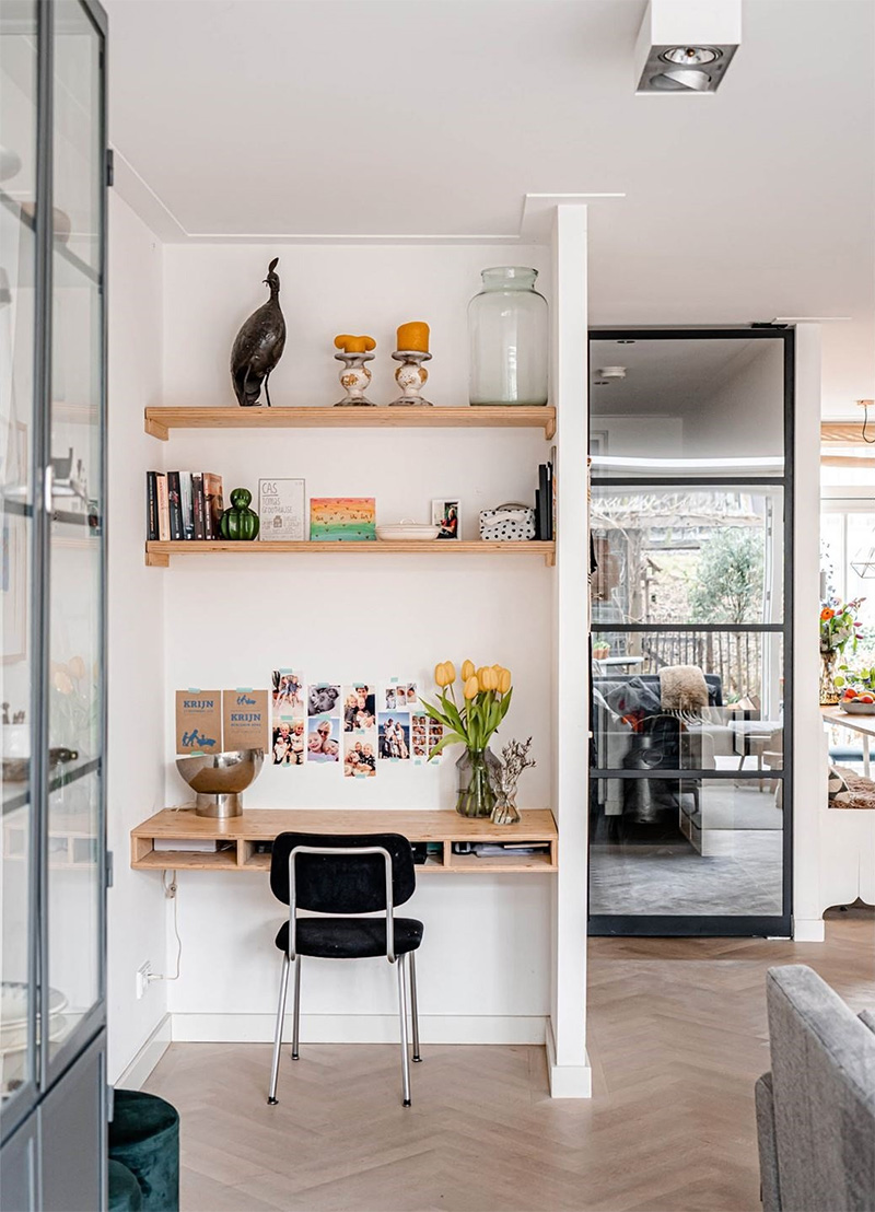 Intérieur De Maison Moderne Et Design D'espace Ouvert Avec Bureau