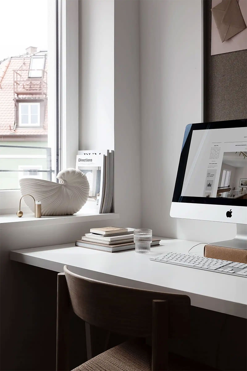 Le bureau design et scandinave de Coco Lapine