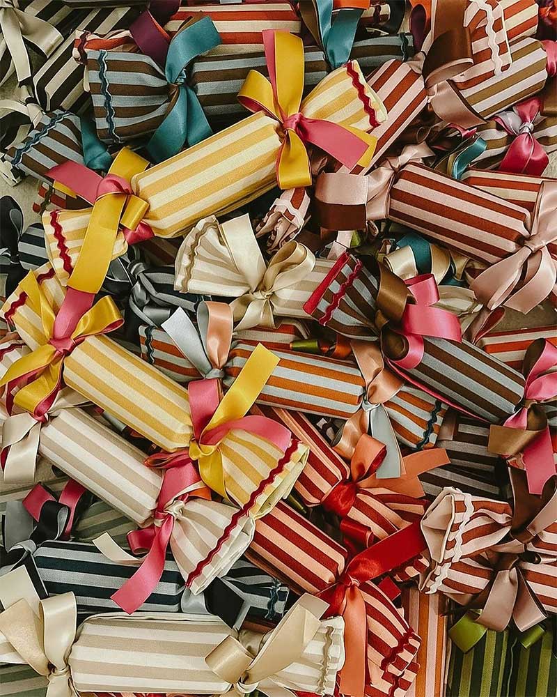 Les crackers en tissu rayé par @coloursofarley