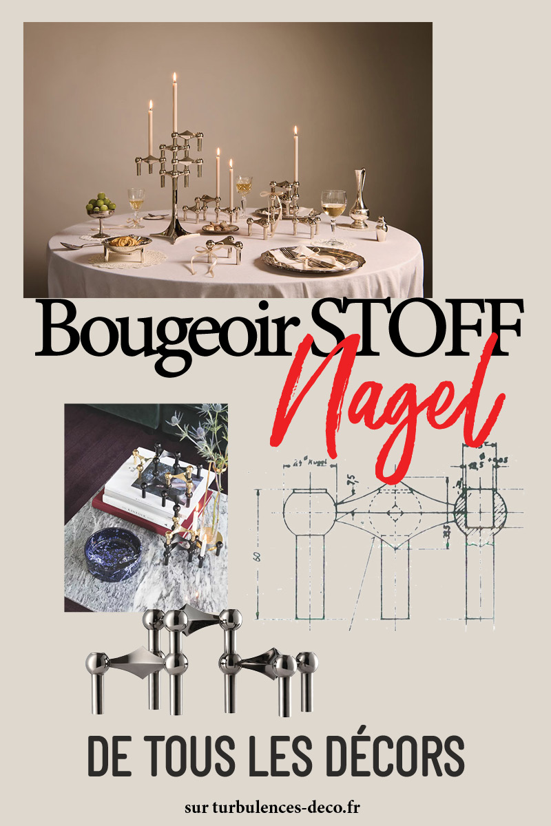 L'iconique bougeoir STOFF Nagel de tous les décors, un article complet à lire sur Turbulences Déco