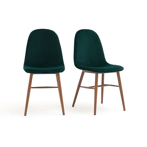 La Redoute Intérieurs - Chaises velours vert, Polina