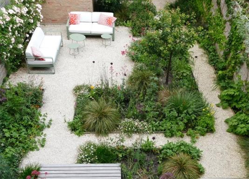 Réalisation d'un jardin à Amsderdam par la designer du jardin Carolien Barkman