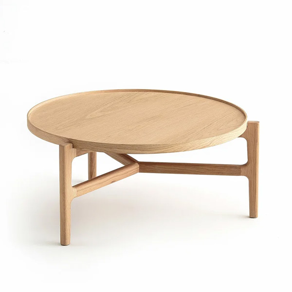 Ampm - Table basse ø74 cm chêne, Alyasa