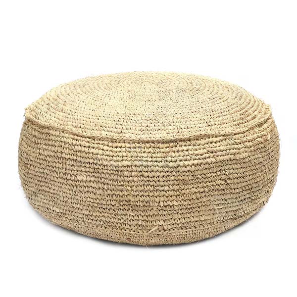 Bazar Bizar - Pouf en raphia naturel, Raffia Flores