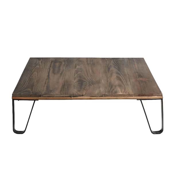Hannun - Table basse en bois récupéré et métal, Kassia