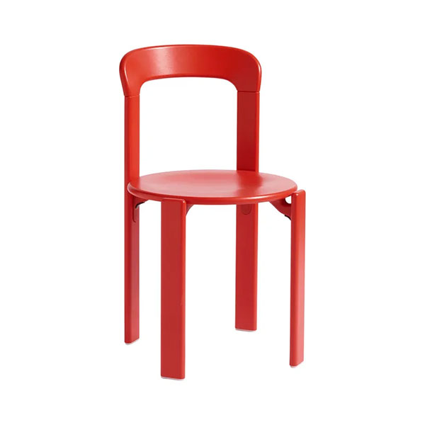 Hay - Chaise empilable en bois rouge, Rey / Bruno Rey x Dietiker, 1971