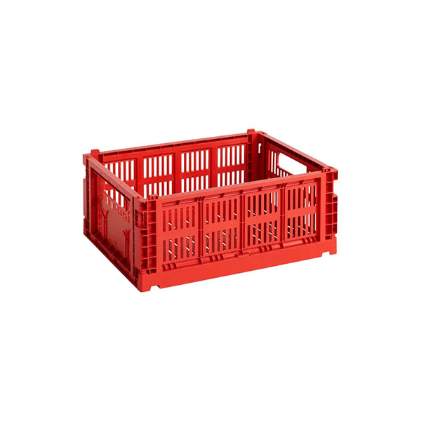 Hay - Panier en plastique recyclé rouge, Colour Crate