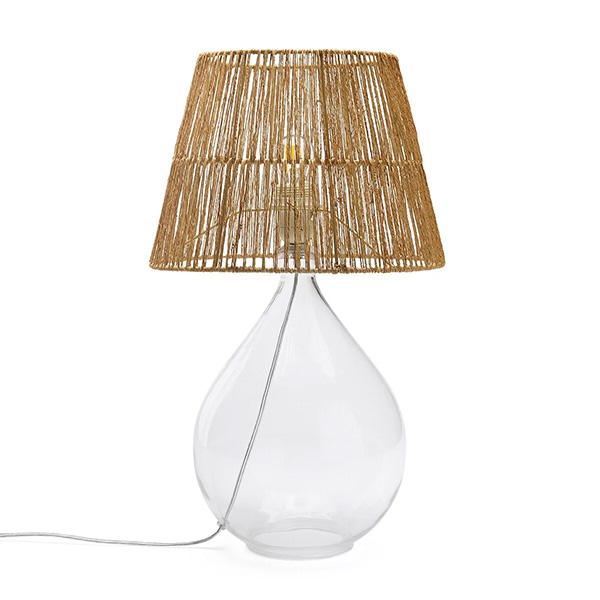 La Redoute Intérieurs - Lampe à poser verre et chanvre, Yaku