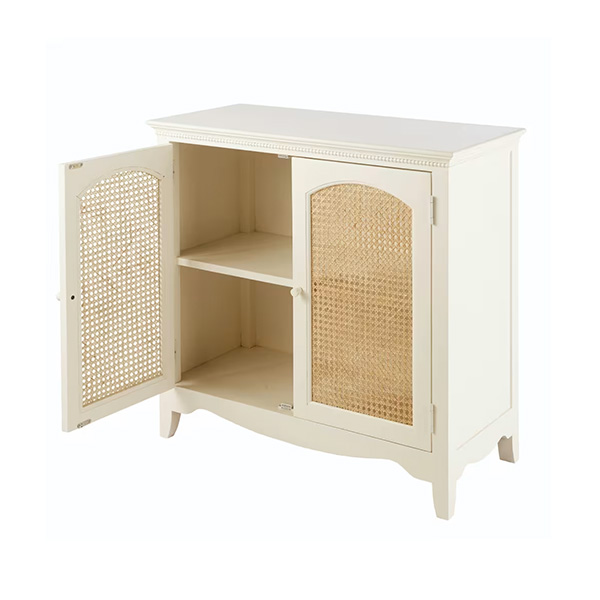 Maisons du Monde - Buffet enfilade en cannage blanc cassé, Debie