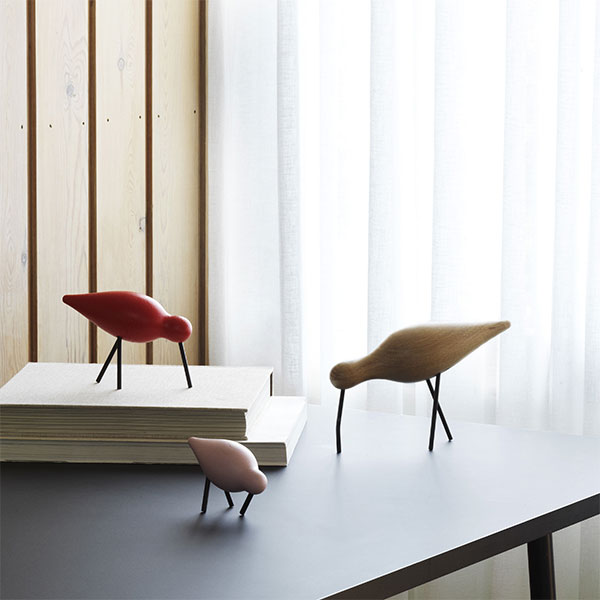 Normann Copenhagen - Décoration en bois rouge, Shorebird