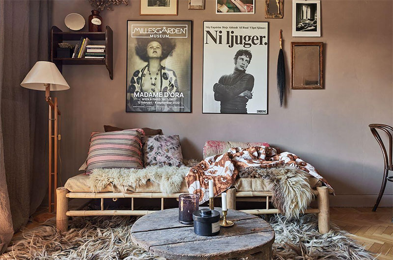 Un studio lagom avec une déco vintage actuelle