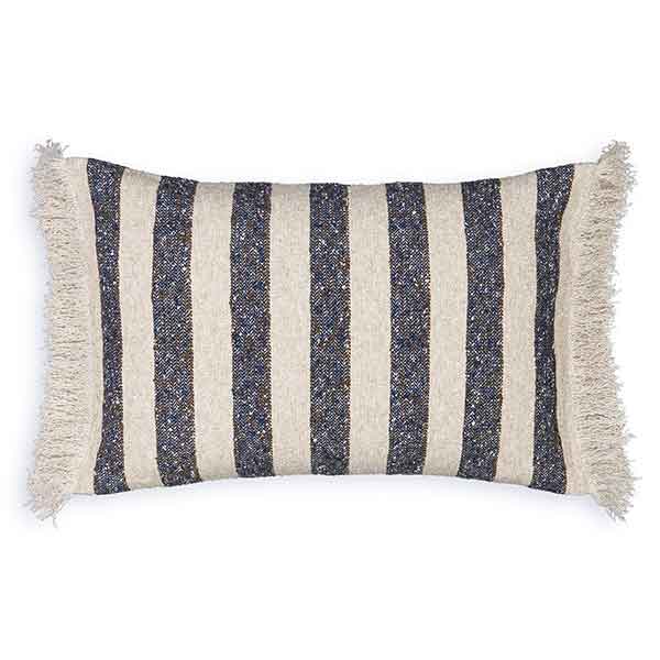 Ampm - Housse de coussin rayée en coton, Leno