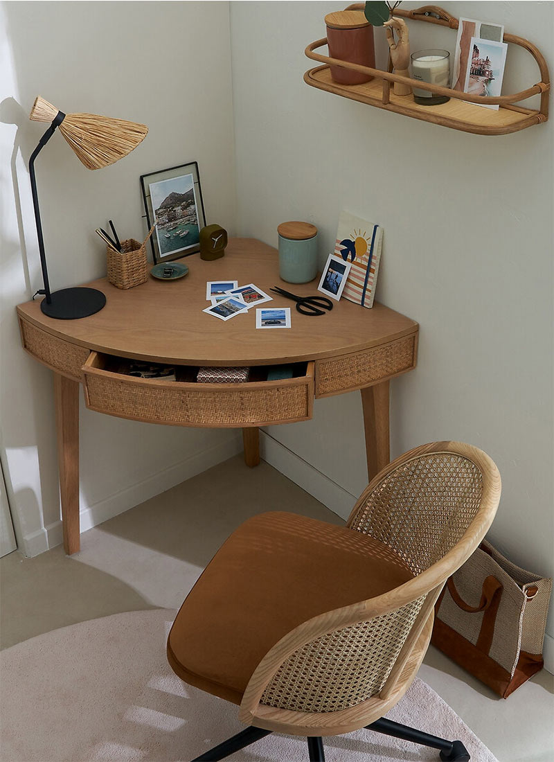 La Redoute Intérieurs - Bureau console d'angle avec tiroir, Achilde