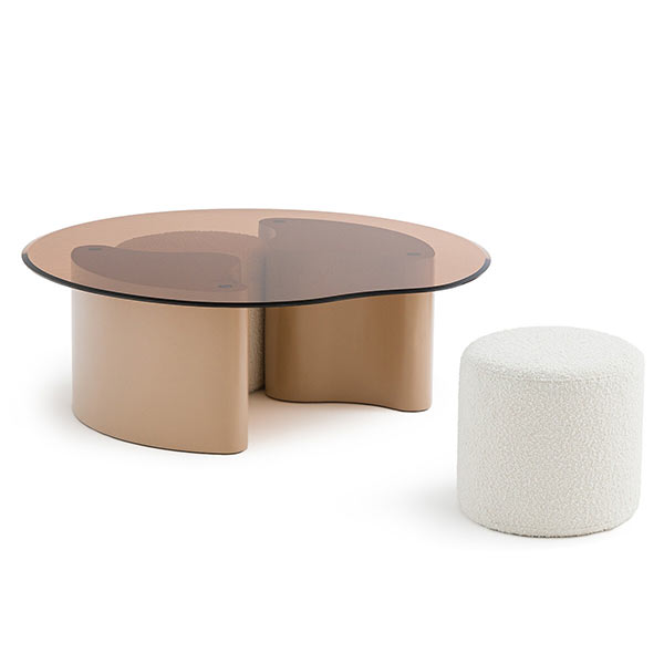 La Redoute Intérieurs - Table basse avec 2 poufs, Poglio