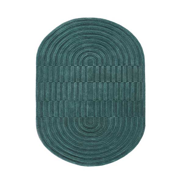 La Redoute Intérieurs - Tapis ovale en laine vert, Malko