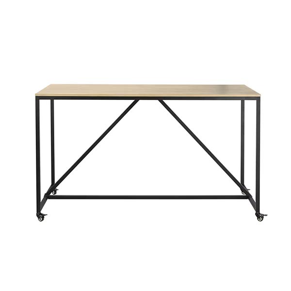 Maisons du Monde - Table à manger haute à roulettes, Hudson