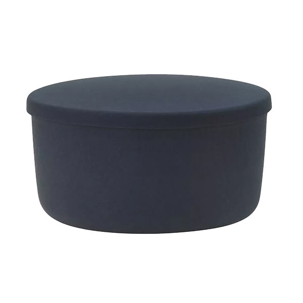 Norman Copenhagen - Pouf de rangement en feutre bleu acier, Hide Storage