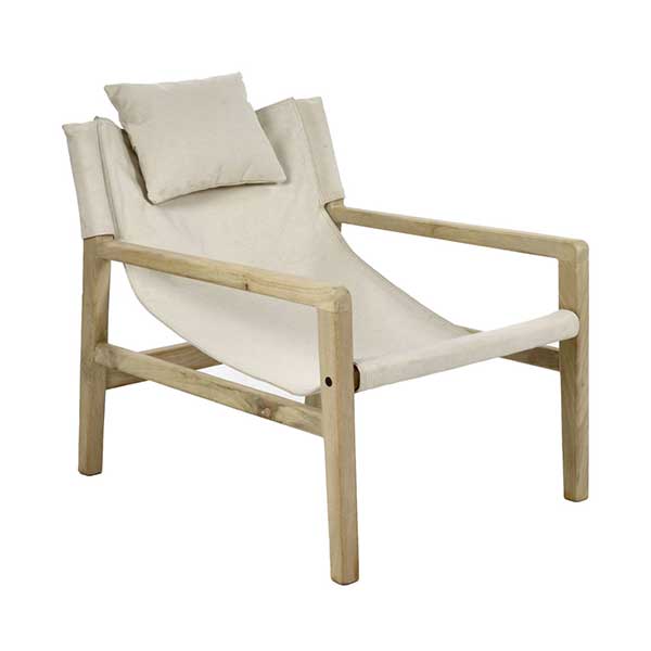 Pomax - Fauteuil en tissu et bois