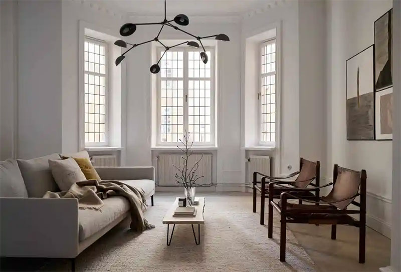 Un intérieur design minimaliste avec la suspension de 101 Copenhagen