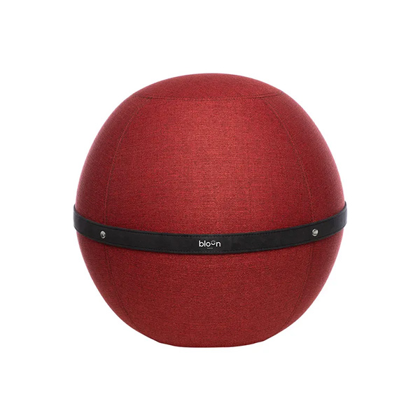 Bloon Paris - Pouf Ballon Original Regular en tissu rouge Ø 55 cm