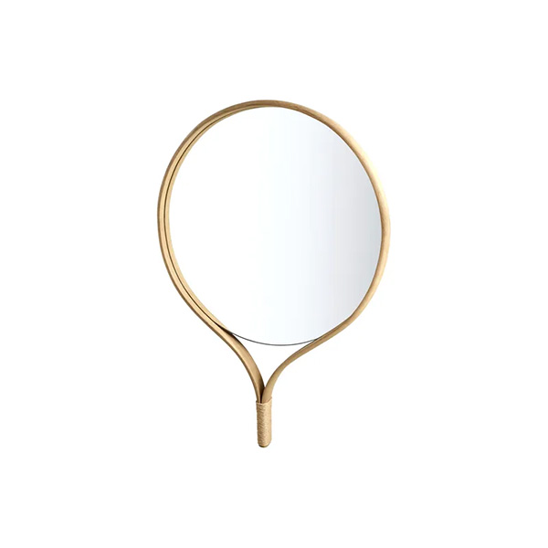 Bolia - Miroir mural en chêne naturel, Racquet Round