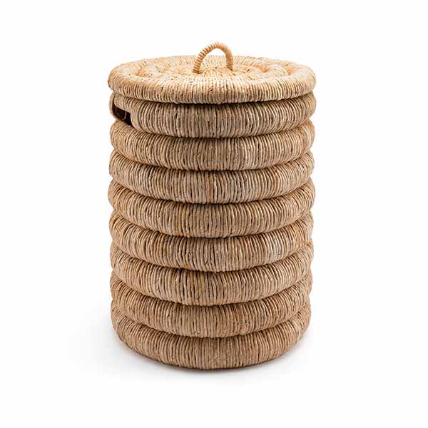 Ampm - Panier rond en bananier tressé, Marilo