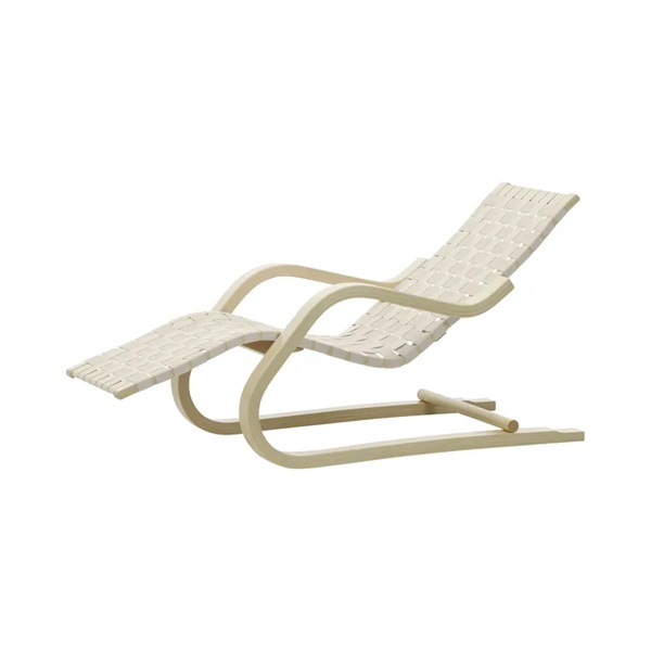 Artek - Chaise longue en sangles en lin, 43 - Design : Alvar Aalto, 1937