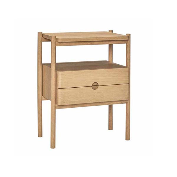 Hubsch - Table de chevet bois tiroirs, Appeal