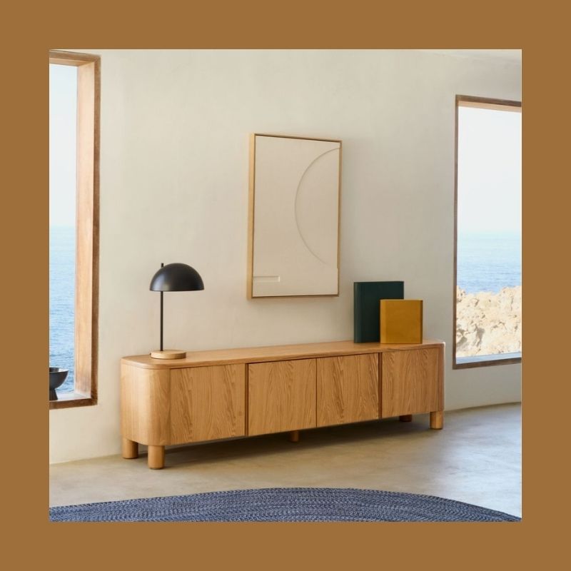 Kave Home - Meuble Tv 200 X 40 cm en bois, Salaya