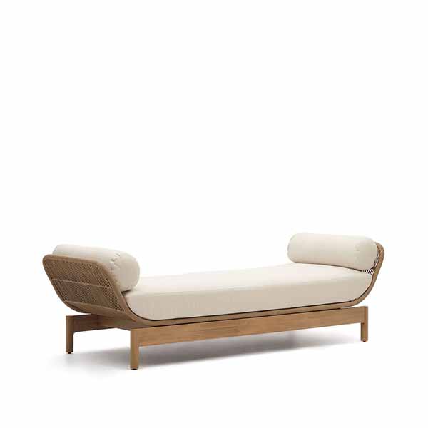 Kave Home - Bain de soleil en acacia massif et corde polyester, Catalina
