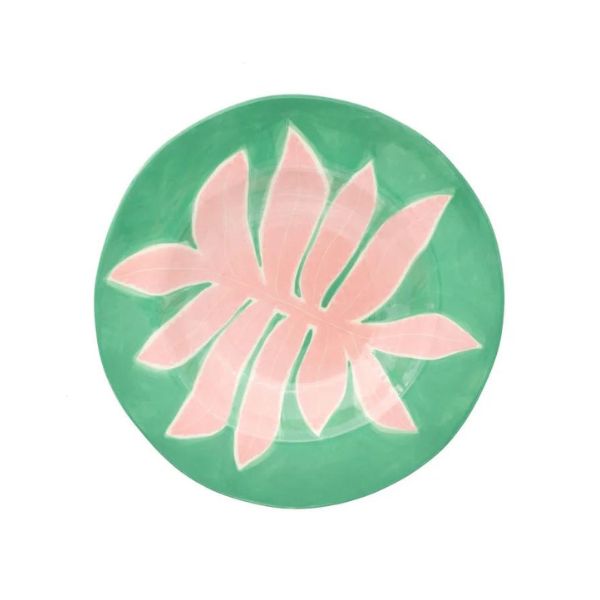 Laetitia Rouget - Assiette en céramique Ø 26 cm, Green Leaf