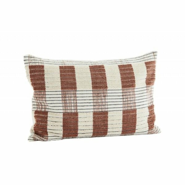 Madam Stoltz - Housse de coussin en coton rouille