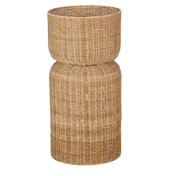 Maisons du Monde - Cache-pot tressé en rotin H82 cm, Honorine