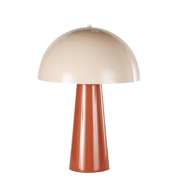Maisons du Monde - Lampe champignon bordeaux et abat-jour rose, Naomie