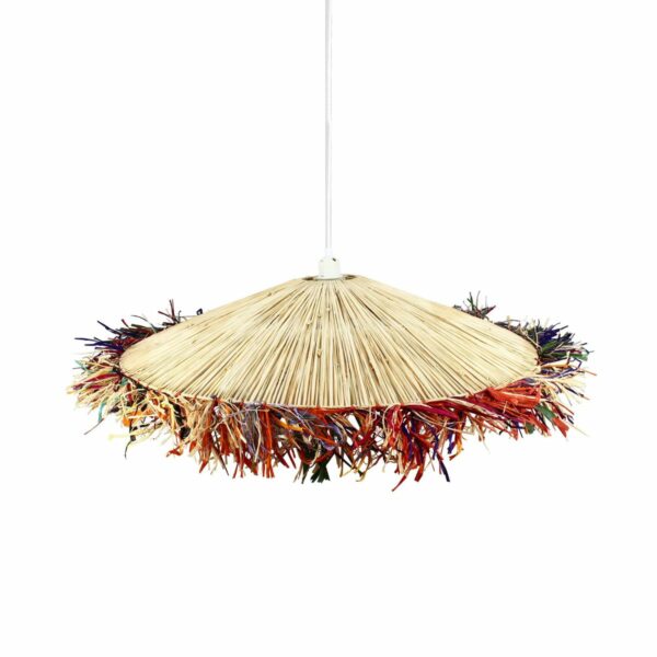 Now's Home - Suspension en raphia coloré 70 cm