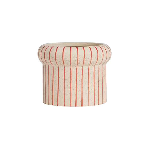 OYOY - Design Living Pot de fleurs en grès rayé, Living