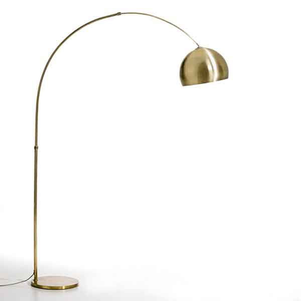 Ampm - Lampadaire arc en métal acier, Eclat
