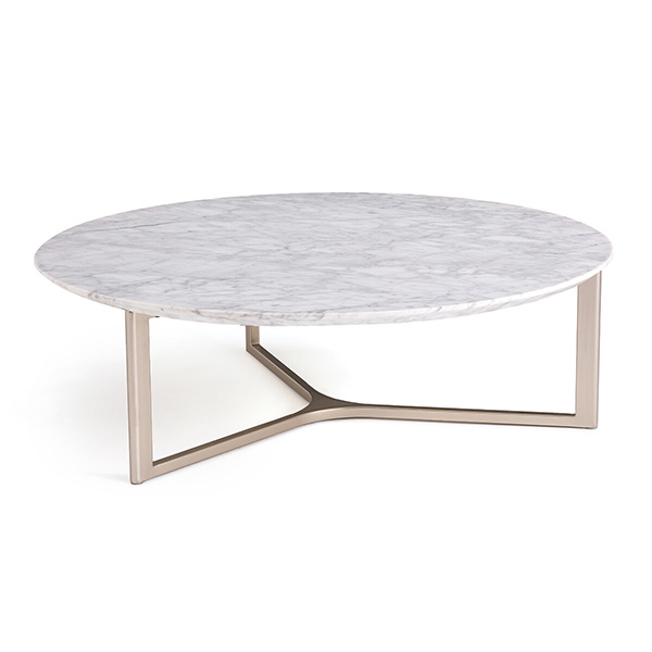 AMPM - Table basse marbre blanc, Cristeal