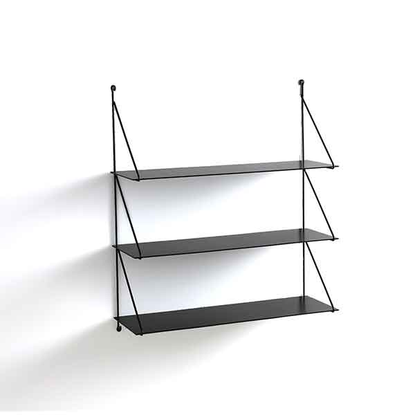 Ampm - Étagère murale métal acier L60 cm, Spirollo