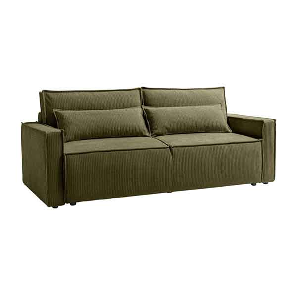 Drawer - Canapé convertible avec coffre 3 places côtelé, Solara
