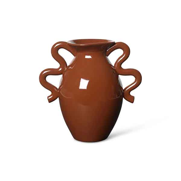 Ferm Living - Vase en céramique rouge, Verso