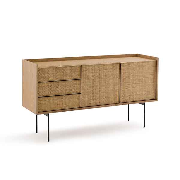 La Redoute Intérieurs - Buffet plaqué chêne et cannage, Louison