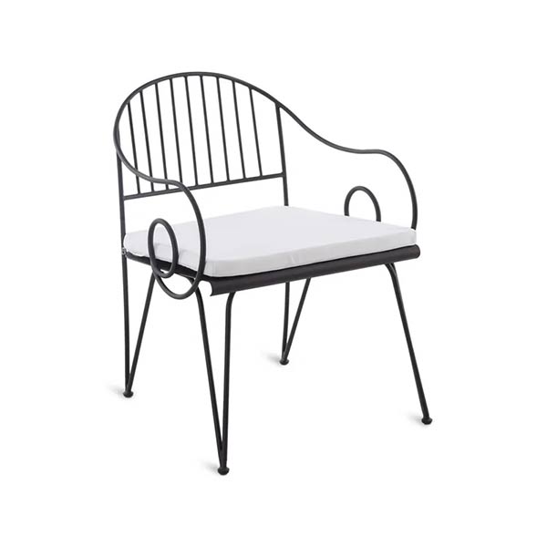 Unopiu - Fauteuil en métal avec coussin, Ariete