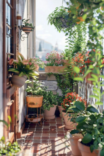 Un balcon au printemps