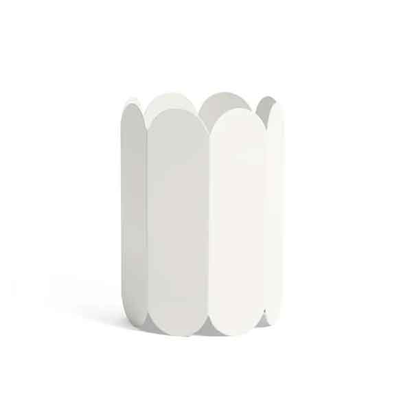 Hay - Vase en métal blanc, Arcs