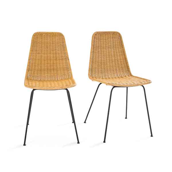 La Redoute Intérieurs - Chaise en rotin tressé et acier, Roson